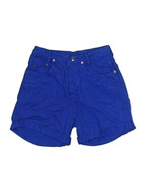 Vintage High-Waist Denim Shorts Royal Blue 100% Cotton 28" waist MED size 6 sz 8